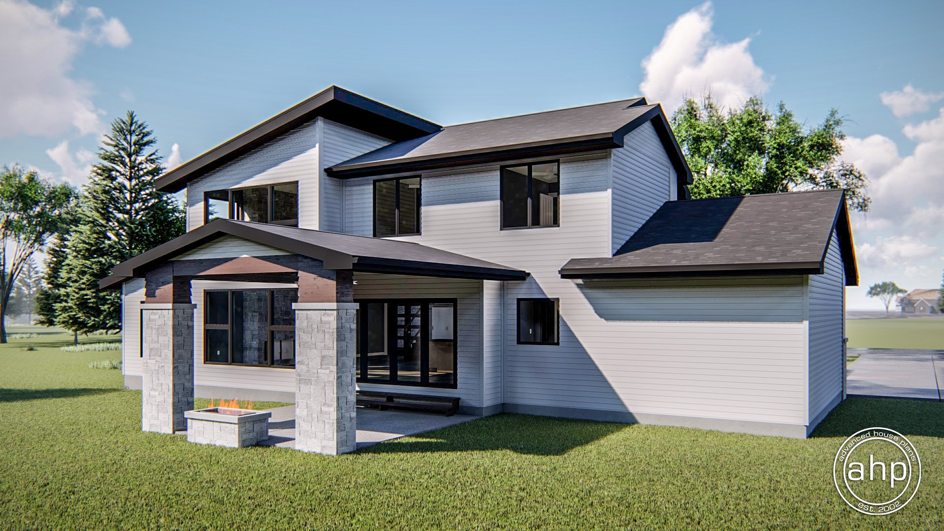 Hollis Heights — Rear Elevation